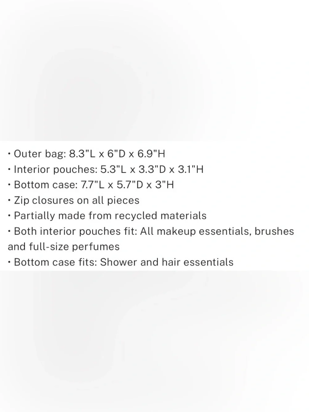 VS 4- Piece Makeup Bag Set with Top Handle